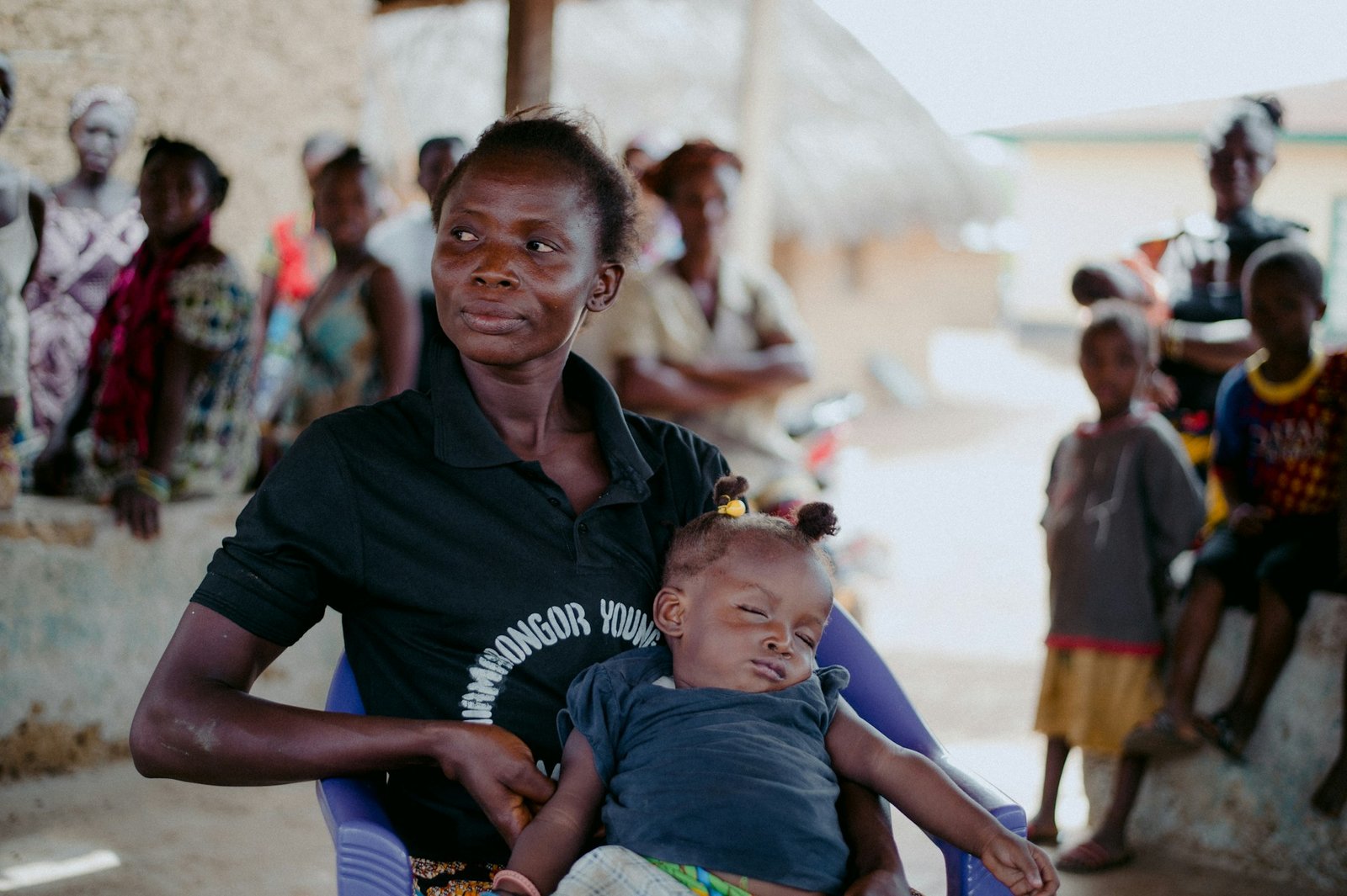 Amalita widow with a child